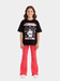 Kids Girls Kuromi T-Shirt & Flared Long Pants Set