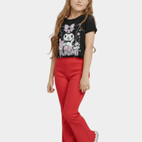 Kids Girls Kuromi T-Shirt & Flared Pants Set