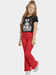 Kids Girls Kuromi T-Shirt & Flared Pants Set