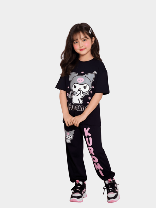 Kids Girls Kuromi T-shirt & Long Pants Set