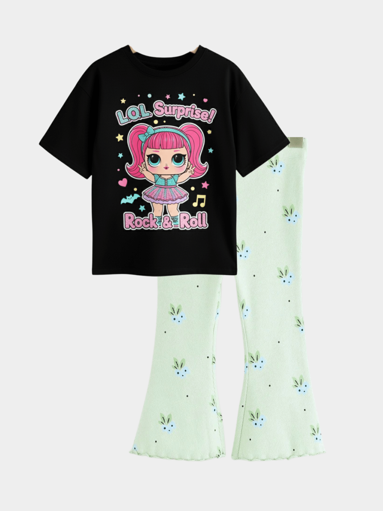 Kids Girls L.O.L. Surprise T-Shirt & Flared Long Pants Set