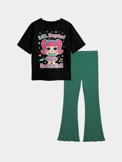Kids Girls L.O.L. Surprise T-Shirt & Flared Long Pants Set