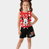 Kids Girls Minnie Mouse T-shirt & Shorts Set
