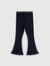 Kids Girls Navy Ribbed Flared Leggings