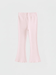 Kids' Girls Pink Ribbed Flared Leggings