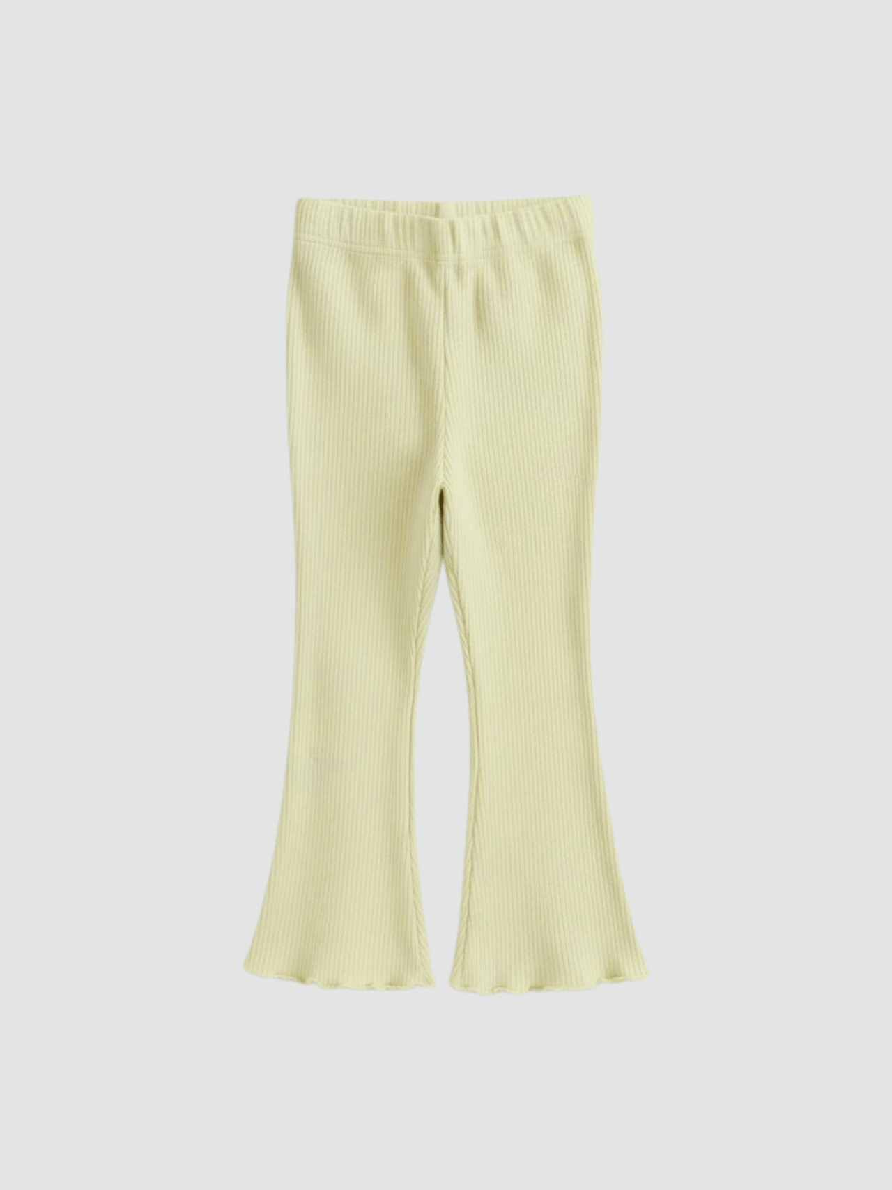 Kids' Girls Pink Ribbed Flared Leggings