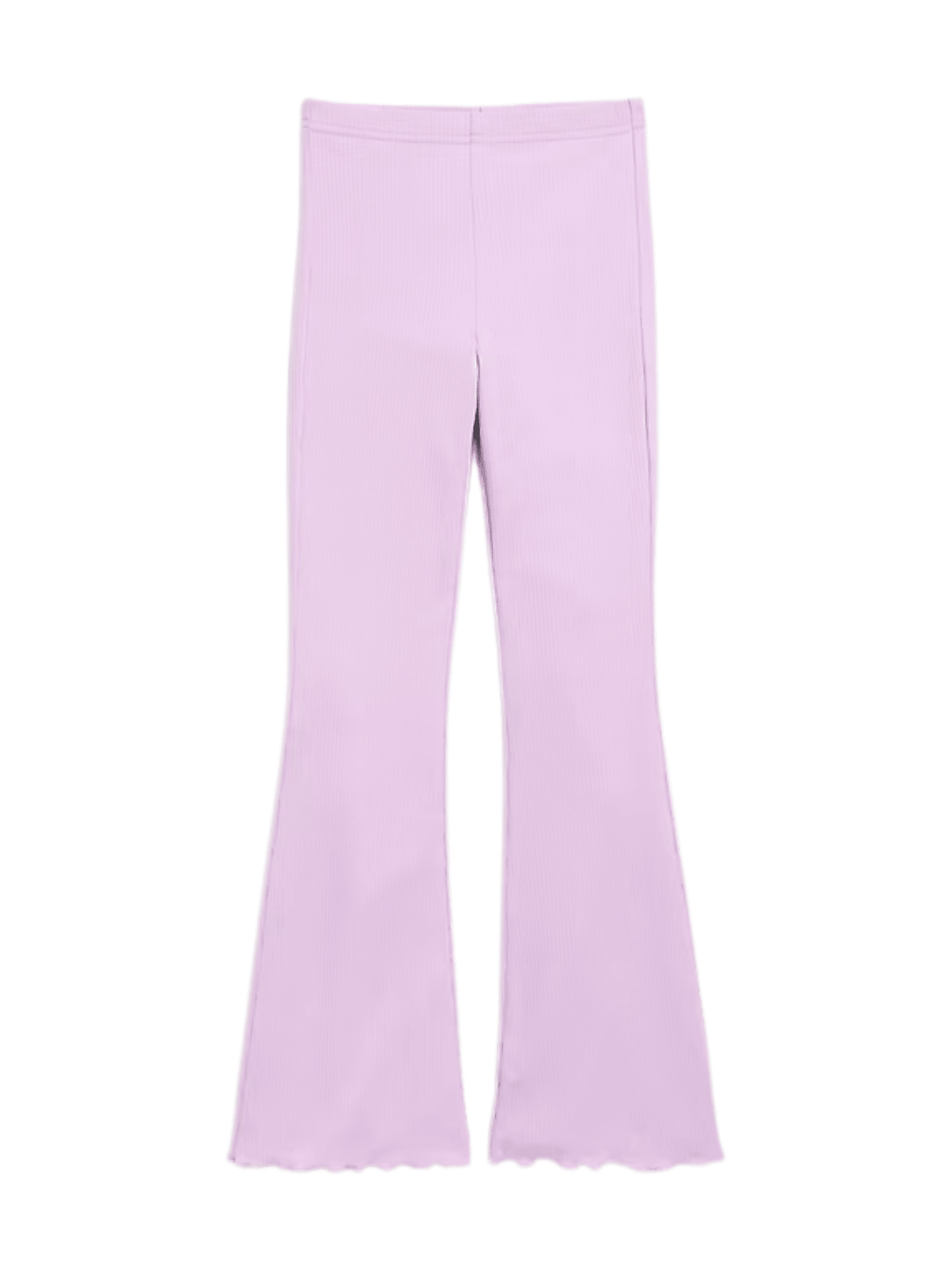 Kids Girls Purple Ribbed Pant