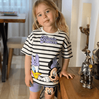 Kids Girls Stripe Printed Set