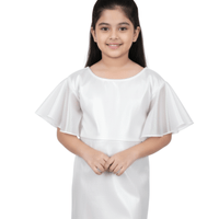 Kids Girls Stylish Dress Silver