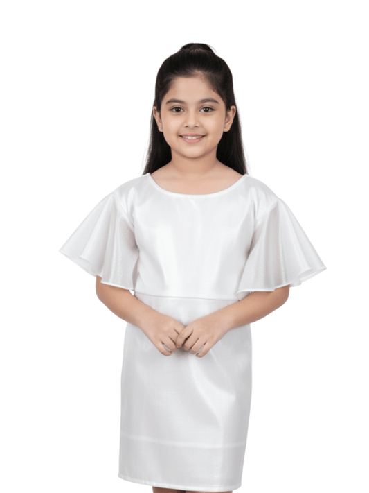 Kids Girls Stylish Dress Silver