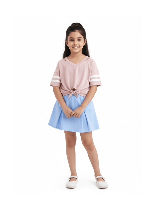 Kids Girls Stylish Skirt Set