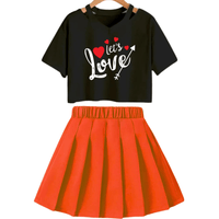 Kids Girls Stylish Skirt Set