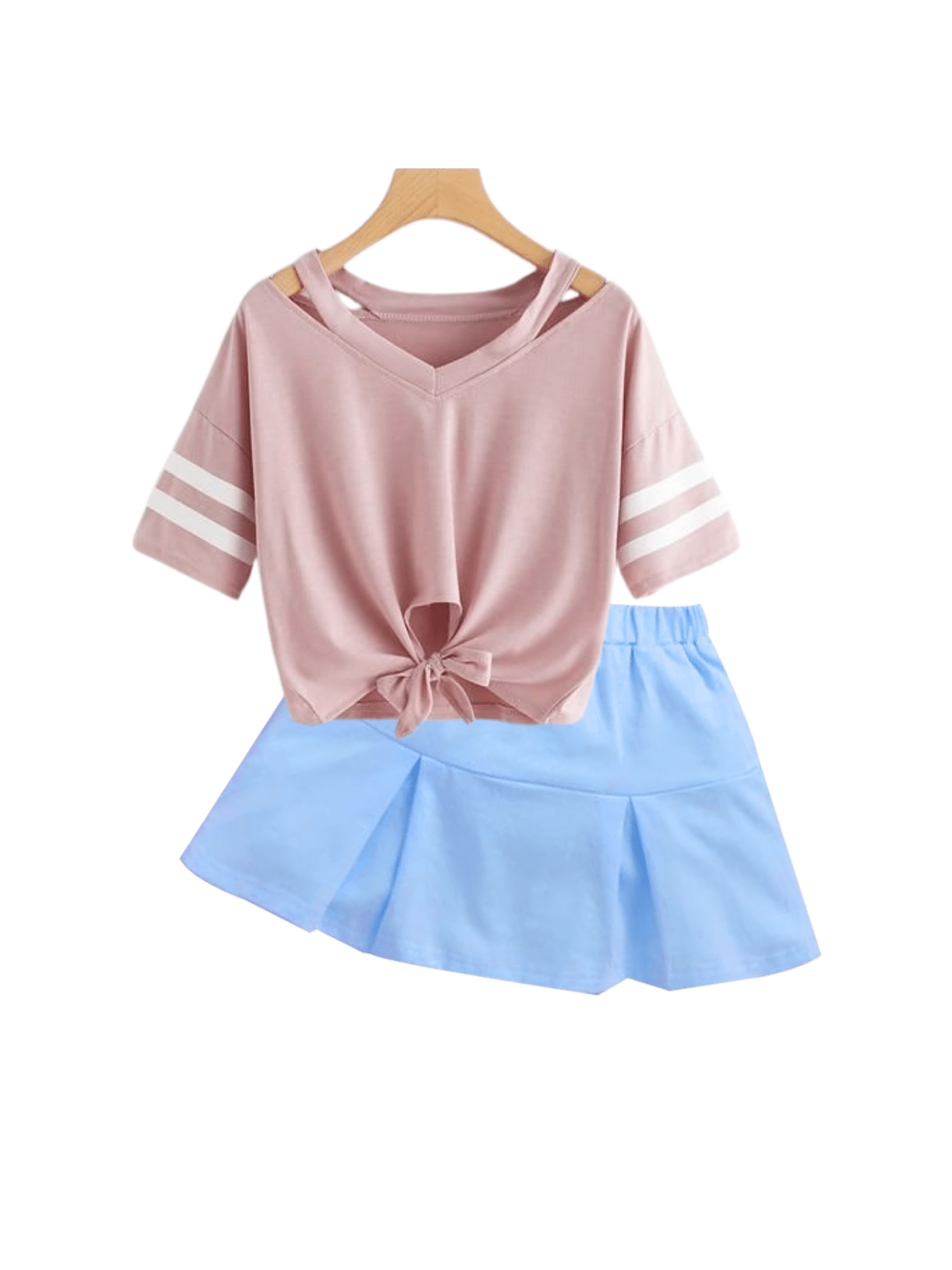 Kids Girls Stylish Skirt Set