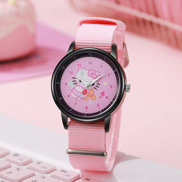 Kids Hello Kitty Nylon Strap Watch - Pink