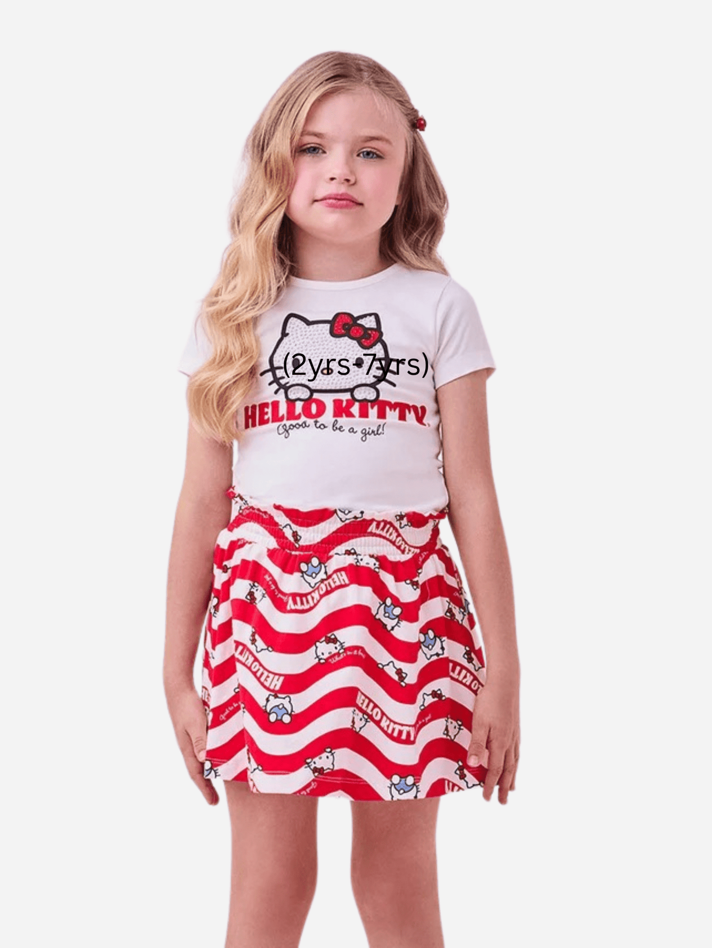 Kids Hello Kitty Printed Skirt Set (2yrs - 10yrs)