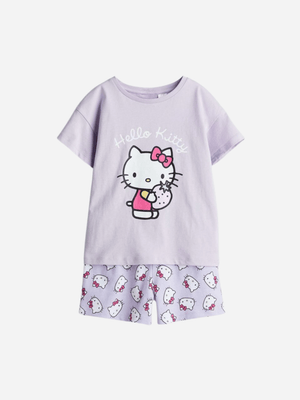 Kids Hello Kitty Printed T-shirt & Pant Set (2yrs - 10yrs)