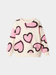 Kids' Ivory & Pink Oversized Heart Print Sweatshirt