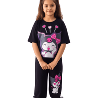Kids Kuromi Loly Love Stylish T-shirt Set (2yrs - 12yrs)