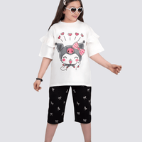 Kids Kuromi Love Stylish T-shirt Set (2yrs - 10yrs)