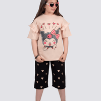 Kids Kuromi Love Stylish T-shirt Set (2yrs - 10yrs)