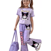 Kids Kuromi Printed Purple T-shirt Set (4yrs - 12yrs)