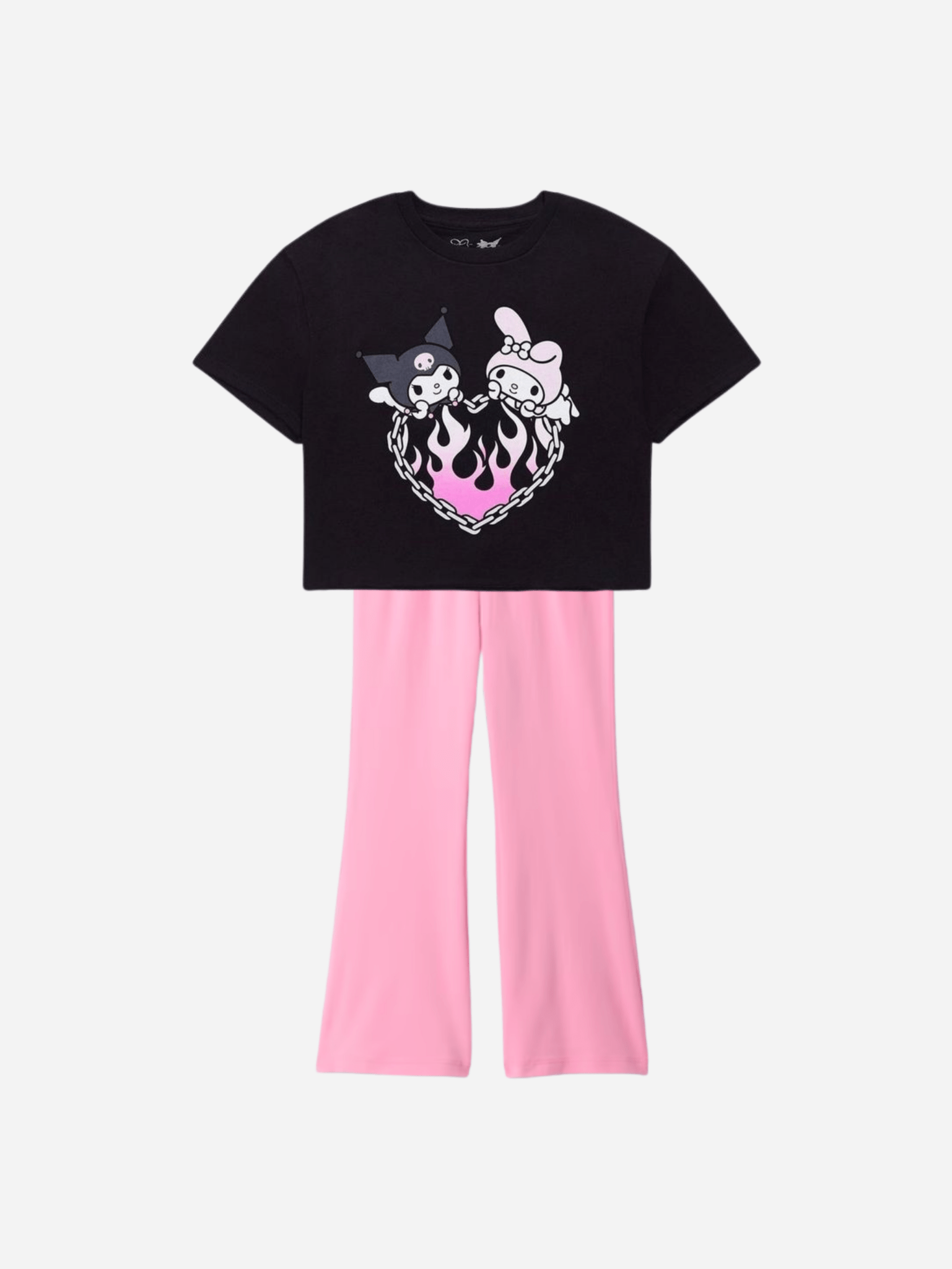 Kids Kuromi Printed T-shirt & Long Pant Set (2yrs - 10yrs)