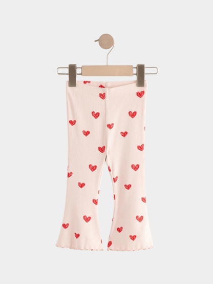 Kids Light Pink Love Printed Long Pant (3yrs - 12yrs)