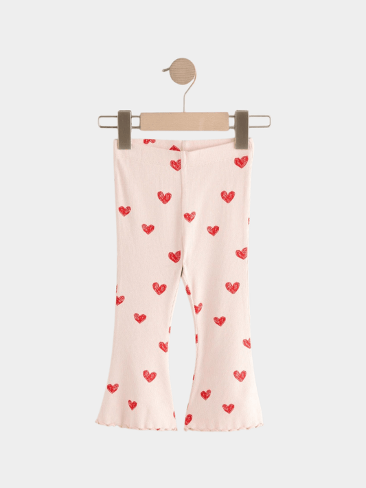 Kids Light Pink Love Printed Long Pant (3yrs - 12yrs)