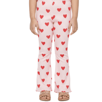 Kids Light Pink Love Printed Long Pant (3yrs - 12yrs)