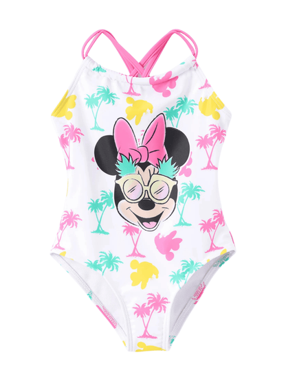 Kids Minnie Mouse Print Swimsuit