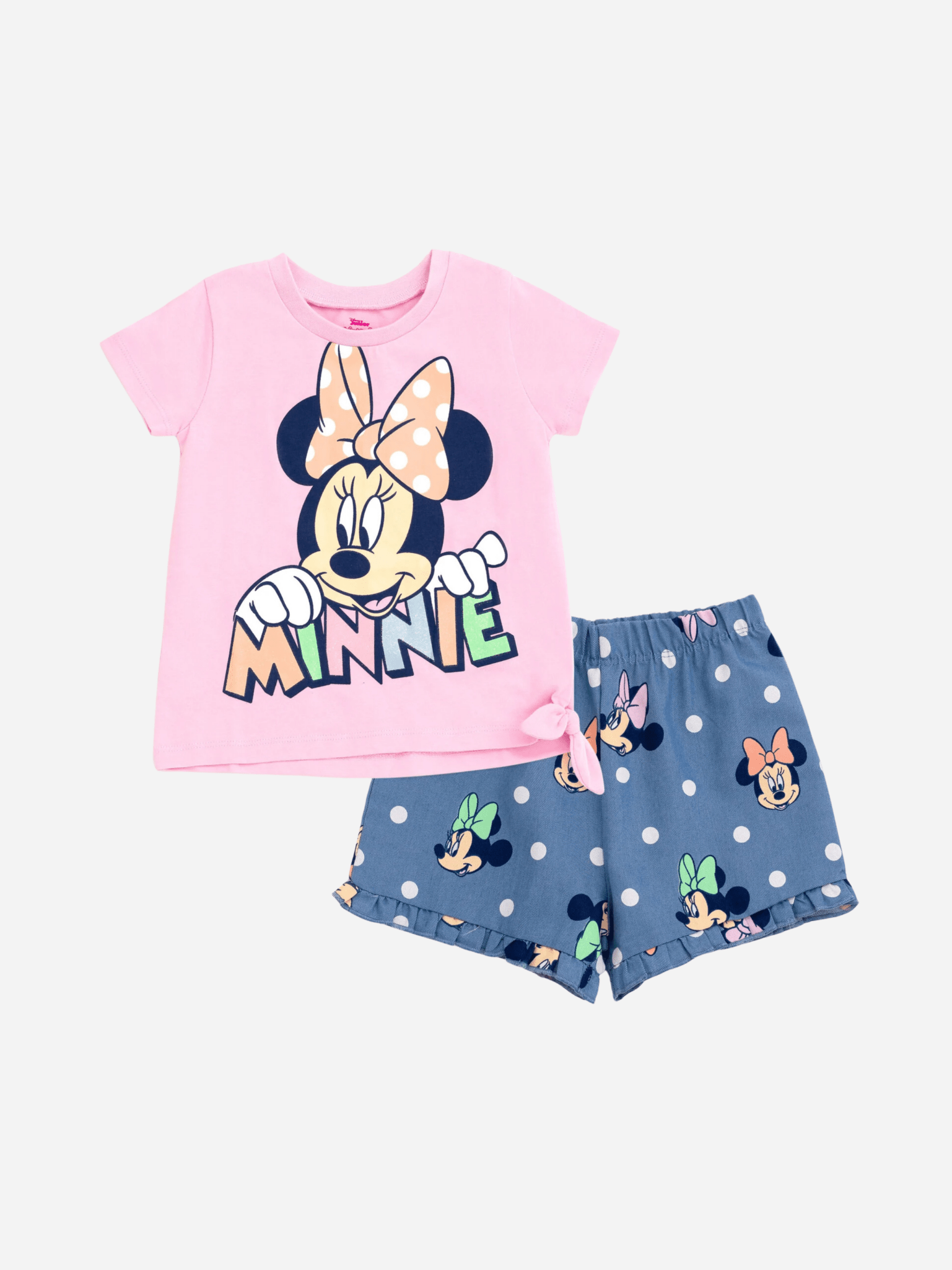 Kids Minnie Mouse Printed T-shirt & Pant Set (2yrs - 10yrs)