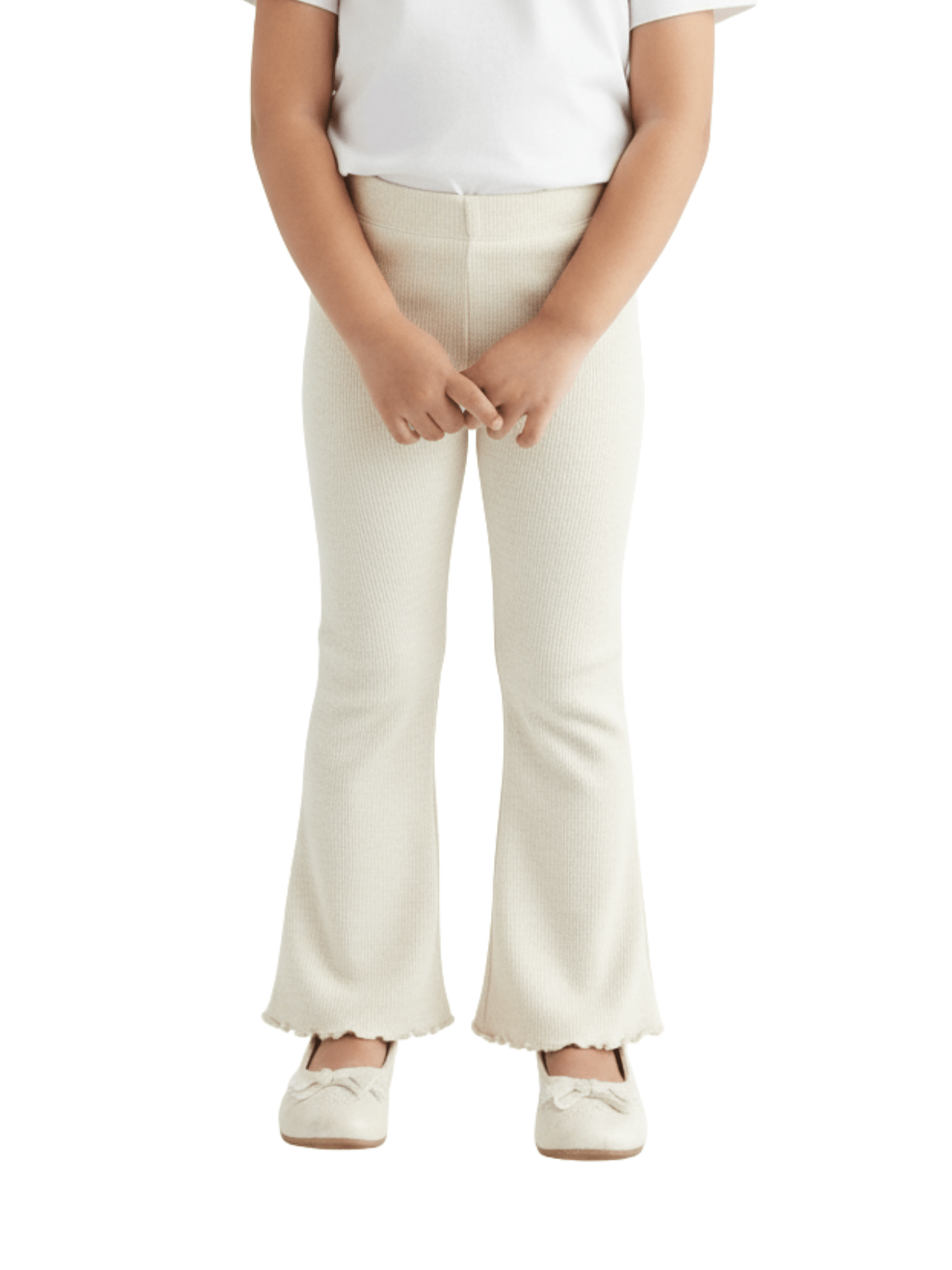Kids Off White Flared Pants (3yrs - 12yrs)