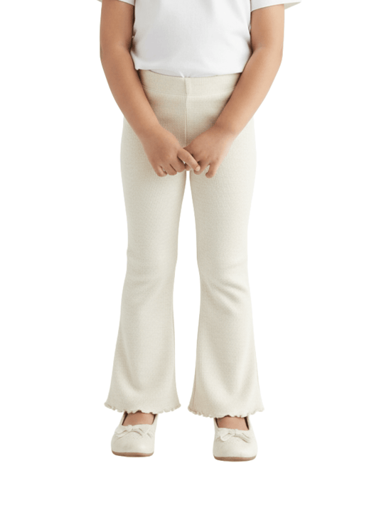 Kids Off White Flared Pants (3yrs - 12yrs)
