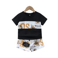 Kids Printed Black Color T-shirt Set (6mths - 12yrs)
