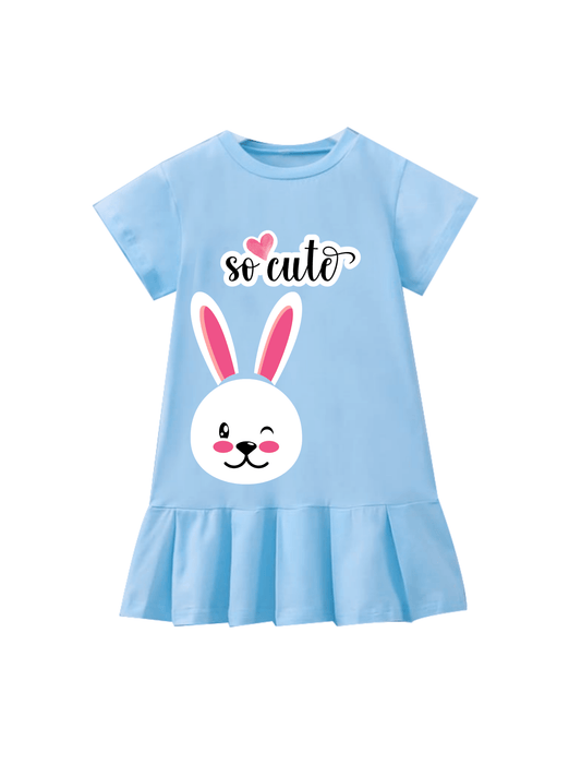 Kids Printed Blue Color Floral Dresses (6mths - 12yrs)