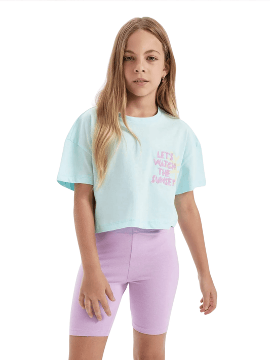 Kids Printed SKy Color T-shirt Set (6mths - 12yrs)