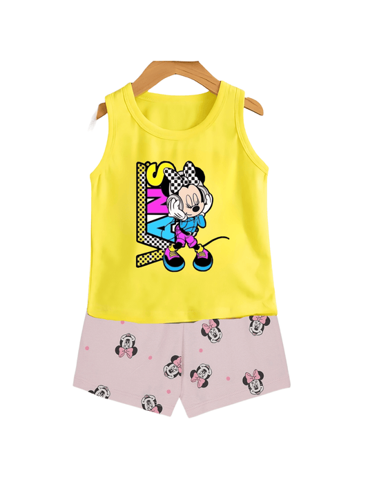 Kids Printed Yellow Color T-shirt Set (6mths - 12yrs)