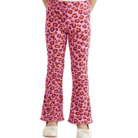 Kids Rose Pink Flared Printed Pant (3yrs - 12yrs)