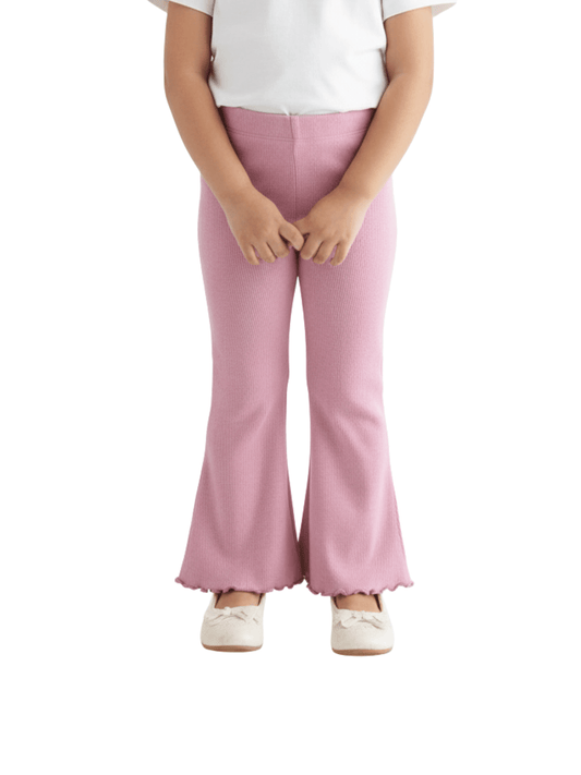 Kids Rosy Pink Flared Long Pant (3yrs - 12yrs)
