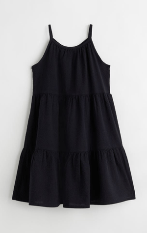 Kids Sophisticated Black Ruffle Dress