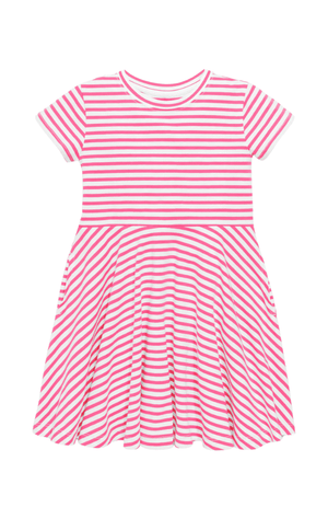 Kids Springtime Pink Stripe Dress