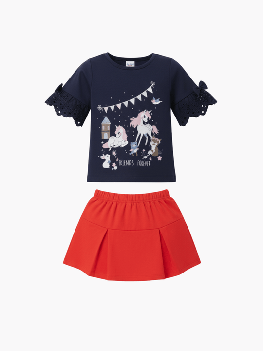Kids Stylish Skirt set (6mths - 6yrs)