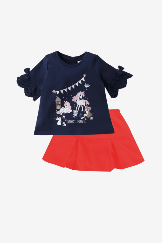 Kids Stylish Skirt set (6mths - 6yrs)