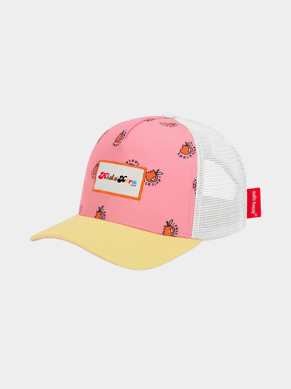 Kids' Summer Peach Printed Pink Cap