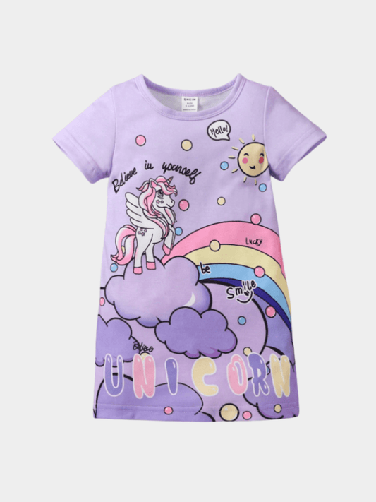 Kids Unicorn Floral Dress (6mths - 6yrs)