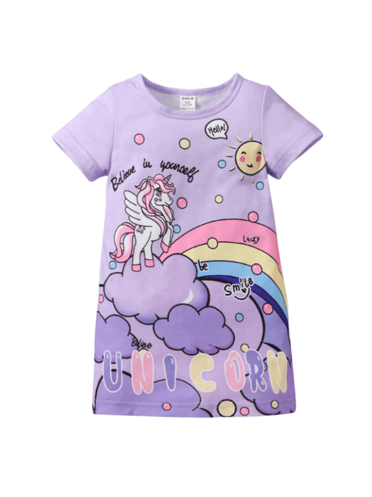 Kids Unicorn Floral Dress (6mths - 6yrs)
