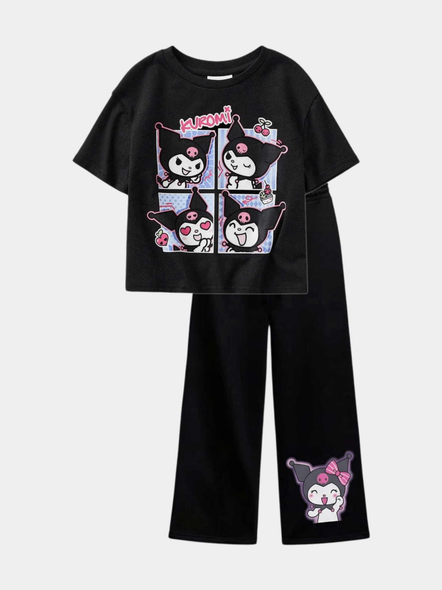 Kuromi Girls Long Pyjamas - Black