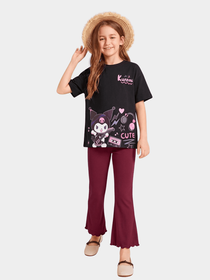 Kuromi Rocker Black T-shirt Set (3 - 12yrs)