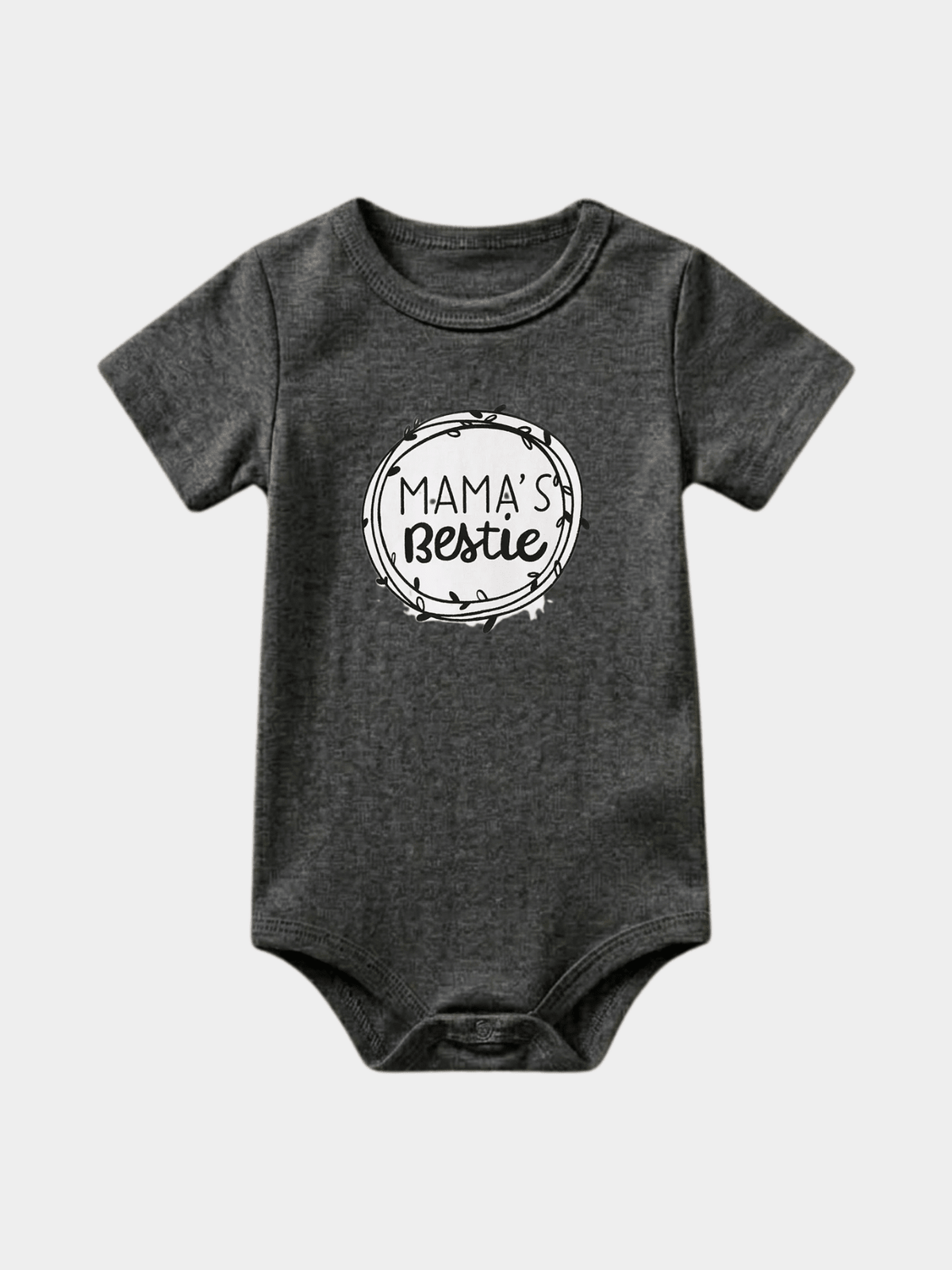 "Mama's Bestie" Charcoal Heather Bodysuit (0-2yrs)