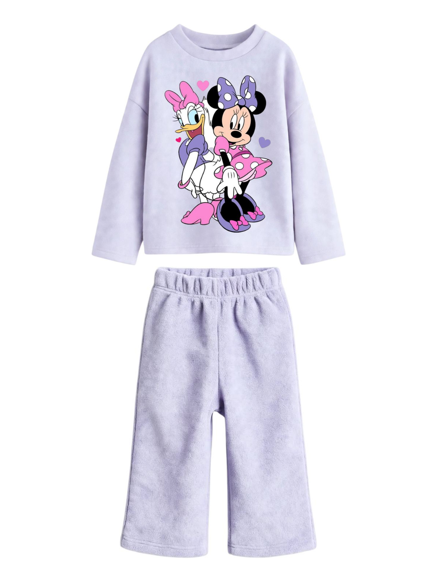 Minnie & Daisy Sweatshirt & Wide-Leg Pants Set - Lavender (0mths-2yrs)